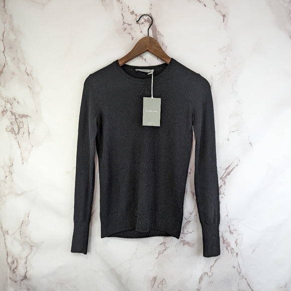Everlane Sweater Womens XXS 2XS Black The Cashmere Crewneck Pullover Cla… - Picture 3 of 13